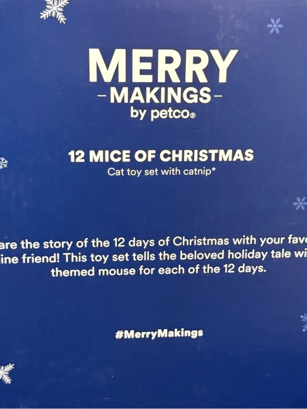 PETCO Merry Makings 12 Mice of Christmas Cats Toy Set w/ Catnip NEW